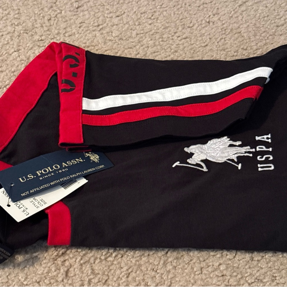 NEW W/tag Polo Assn. Big Pony #3 Navy, Red Trim T-Shirt Short Sleeve Size Small - Picture 11 of 15